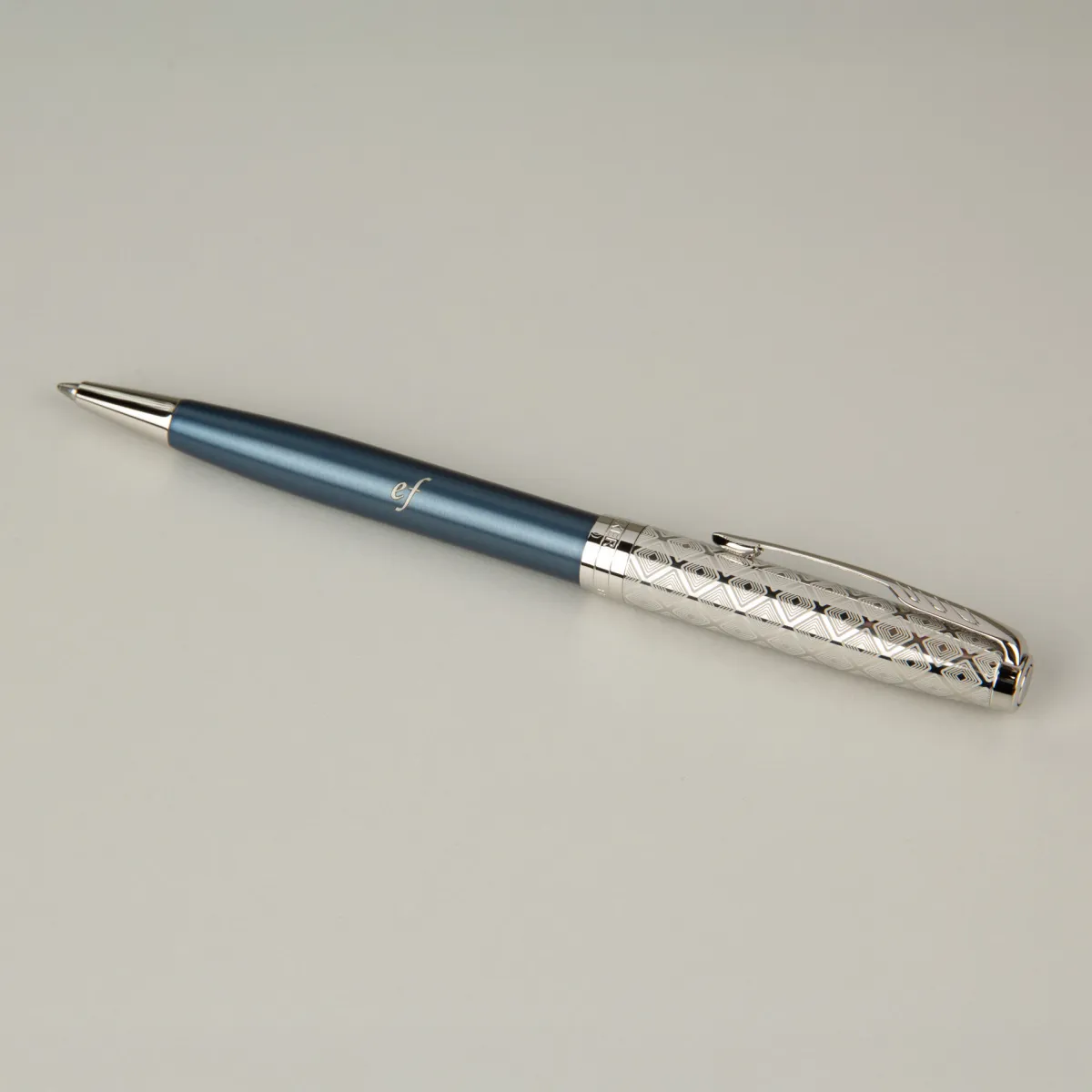 Długopis Parker Sonnet Metal Blue CT (2119649) z grawerem „ef”