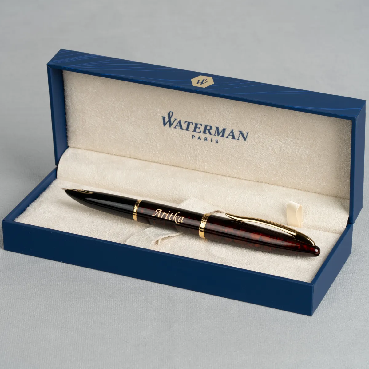 Pióro wieczne Waterman Carene GT bursztynowe z grawerem imienia w eleganckim etui Waterman