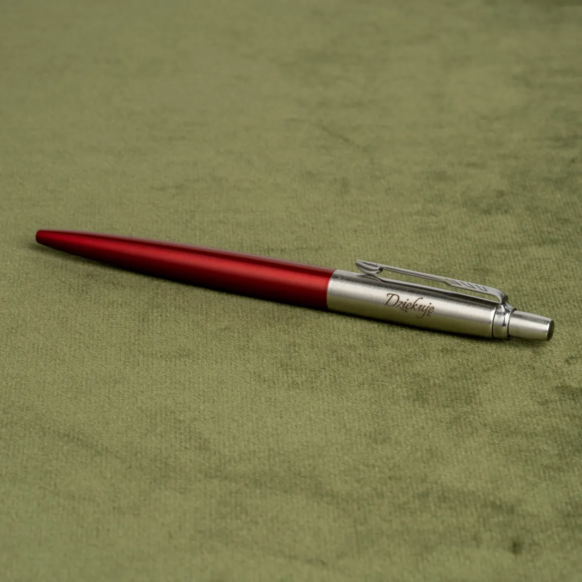 Długopis Parker Jotter Czerwony Kensington CT z grawerem „Dziękuję”