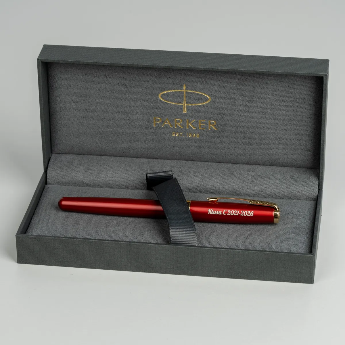 Pióro wieczne Parker Sonnet Czerwona Laka GT w etui z grawerem.