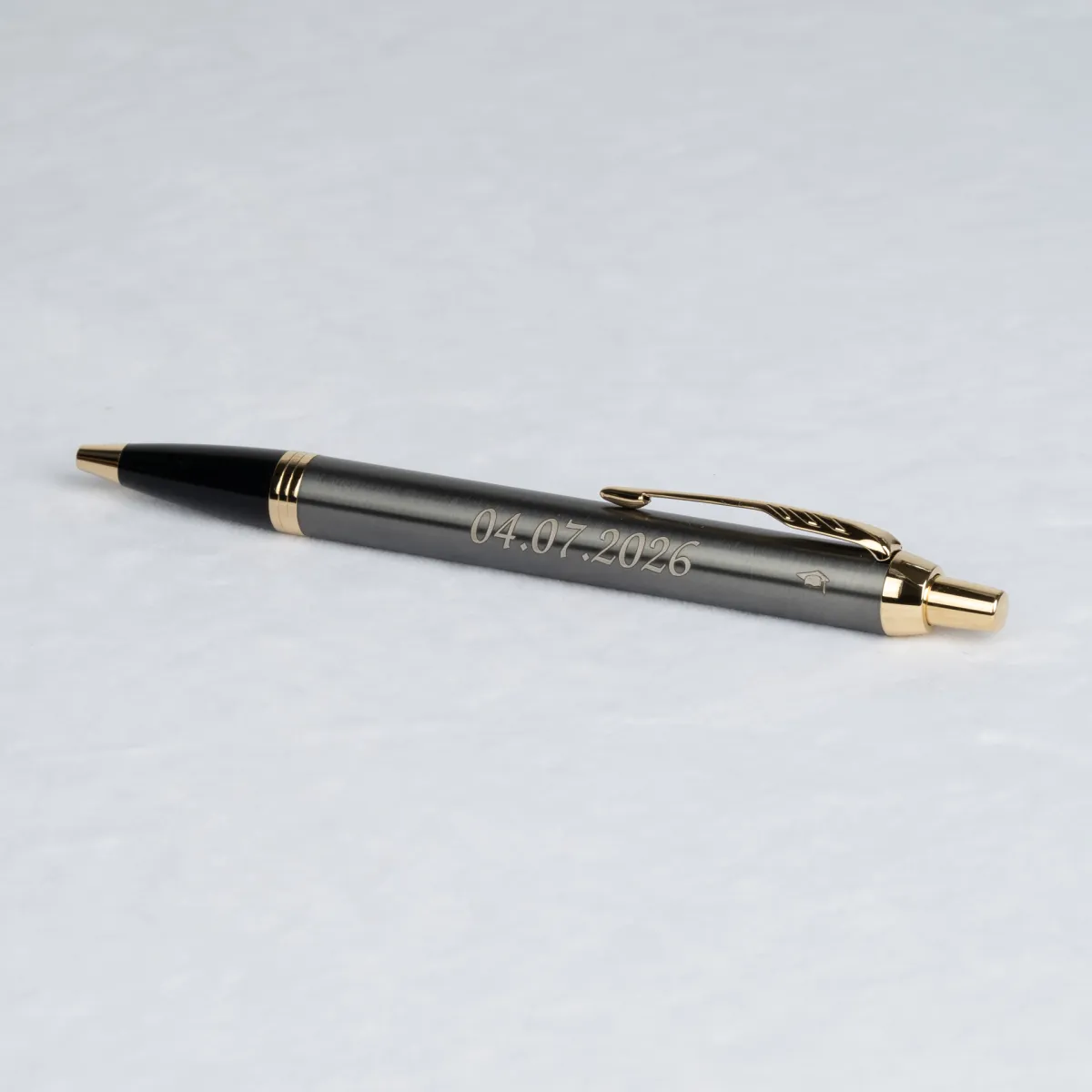 Długopis Parker IM Grey GT [2214613] z grawerem daty i personalizacją.