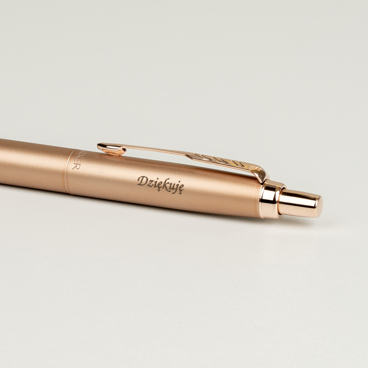 Długopis Parker Jotter XL Monochrome Pink Gold [2122755] z personalizowanym grawerem &bdquo;Dziękuję&rdquo;.