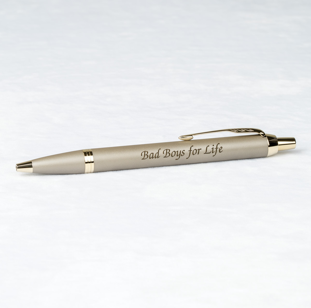 Długopis Parker IM Rituals Sandstone [2235420] z personalizowanym grawerem &bdquo;Bad Boys for Life&rdquo;.